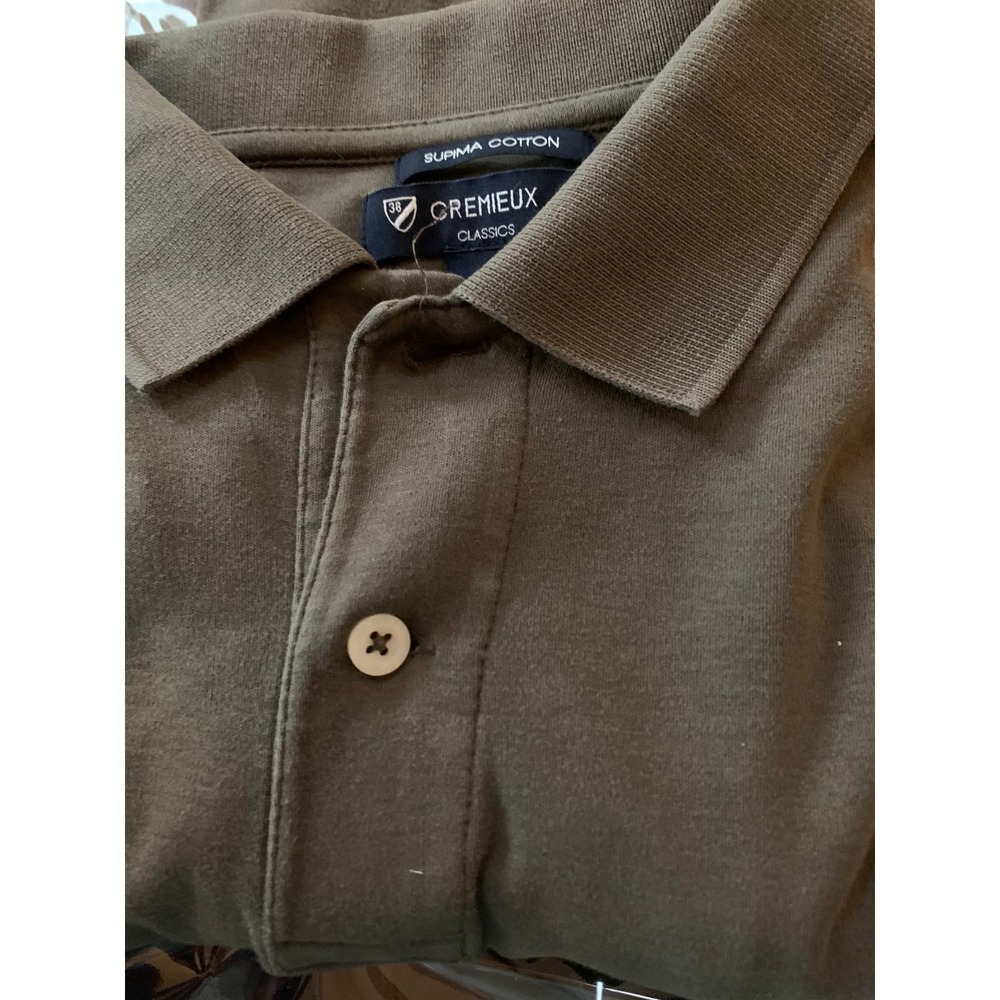 Daniel Cremieux Polo Shirt Mens Large Short Sleeve Brown Supima Cotton